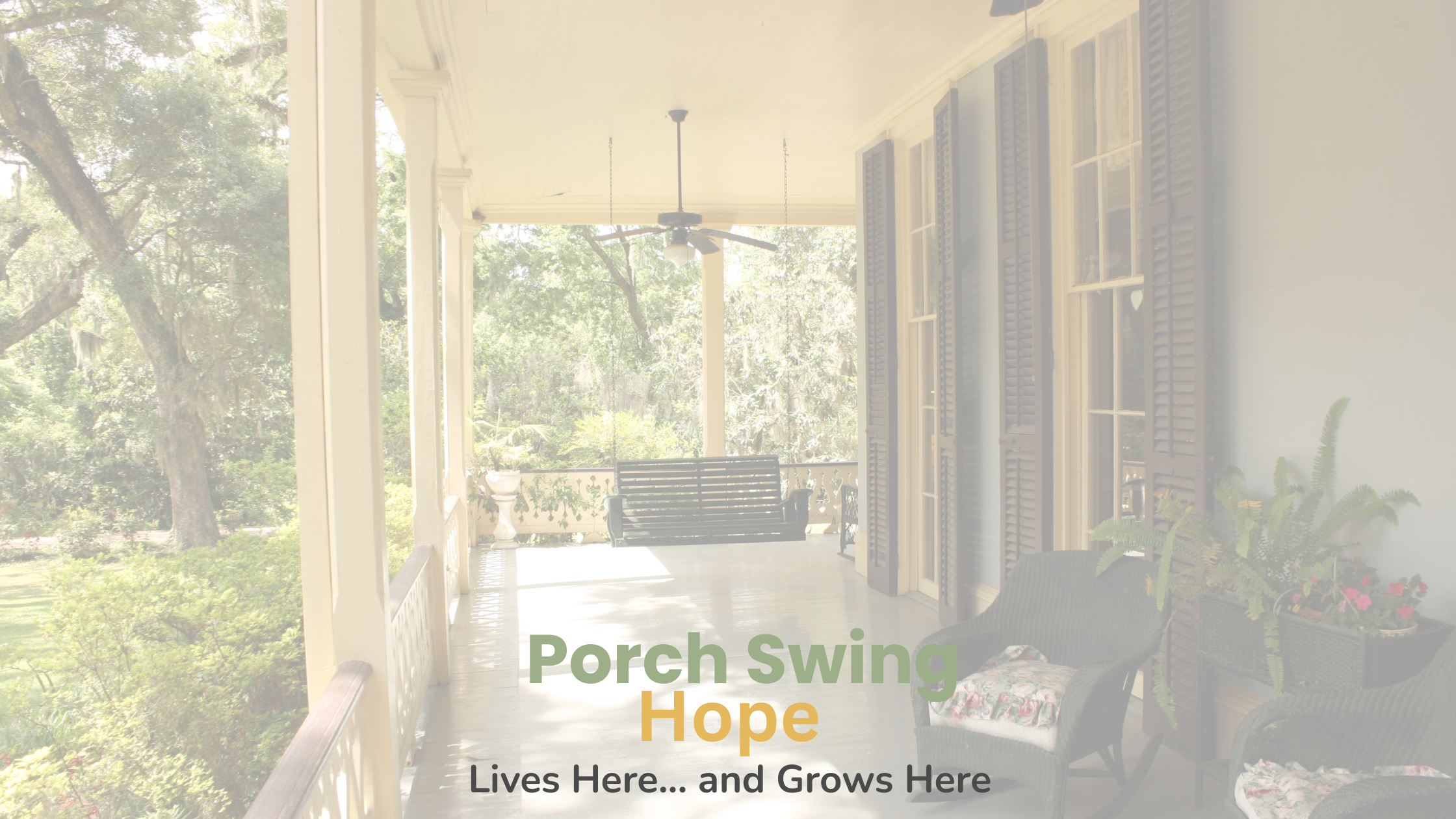 Porch Swing Hope, slow living community, hope cultivation, finding hope, intentional living, holding onto hope, microgreen gardening