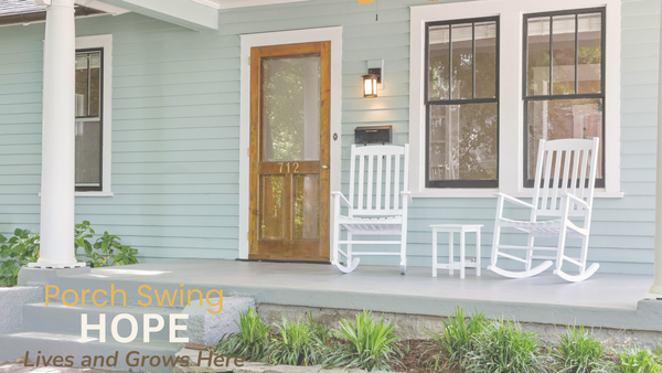 porch swing hope, overcoming loneliness, holding onto hope, holding onto faith, seeking hope